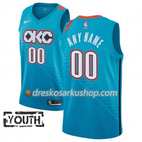 Dječji NBA Dres Oklahoma City Thunder Personalizirani Nike 2018-19 City Edition Plava Swingman